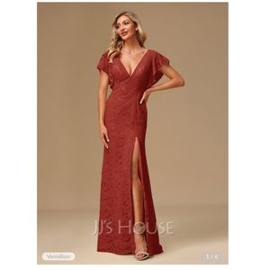 Lace Formal Dress, Cinnamon Color